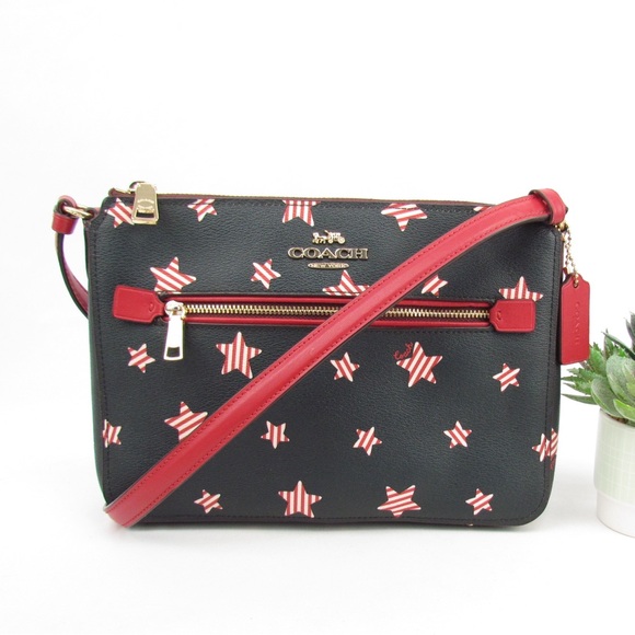 Coach Gallery File Bag With Americana Star Print - Picture 1 of 9